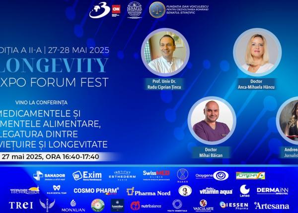 longevity forum fest 2025 medicamentele si suplimentele alimentare legatura dintre supravietuire si longevitate