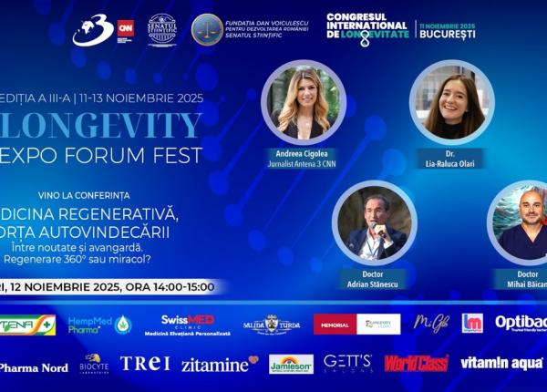longevity expo forum fest editia a iii a medicina regenerativa forta autovindecarii