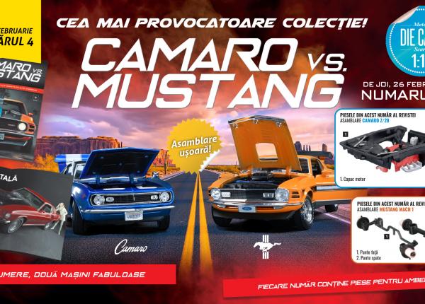 camaro vs mustang colectioneaza cele 20 de reviste si construieste machetele celor doua masini piese noi de maine la chioscuri