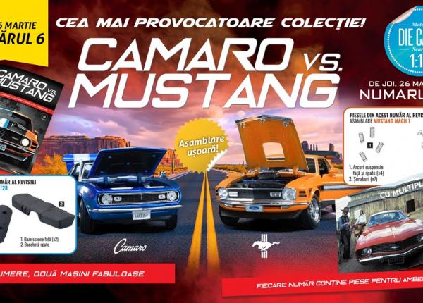 camaro vs mustang colectia care te provoaca sa construiesti machetele a doua legende auto piese noi de joi la chioscuri