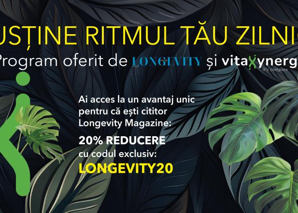 sustinem ritmul tau zilnic foloseste codul longevity20 pentru 20 reducere la produsele vitaxynergy