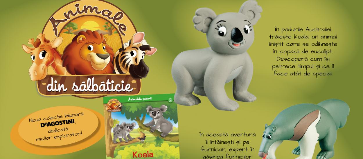  Koala și furnicarul pornesc într-o nouă aventură! Numărul 12 din „Animale din sălbăticie”, de marți la chioșcuri