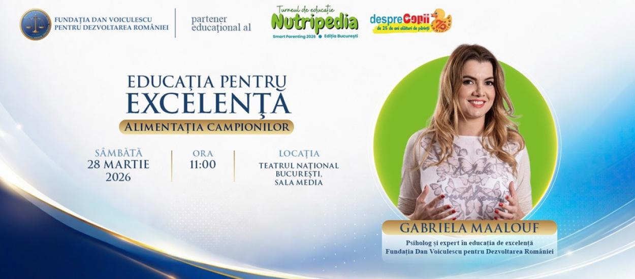 Cum se alimentează campionii: Fundația Dan Voiculescu pentru Dezvoltarea României, partener educațional al Nutripedia Smart Parenting 