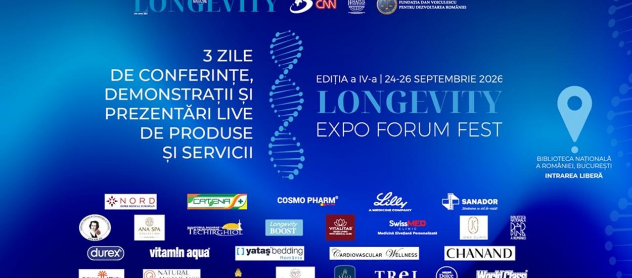 PROGRAM: Longevity Expo Forum Fest, ediția a IV-a, 3 zile dedicate longevității, sănătății și medicinei viitorului